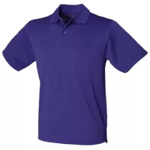 Image of Henbury Mens Pique Polo Shirt (XXL) (Bright Purple)