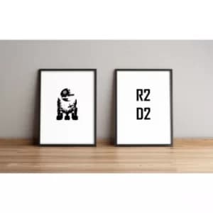 Image of 2PYSCT-020 Multicolor Decorative Framed MDF Painting (2 Pieces)