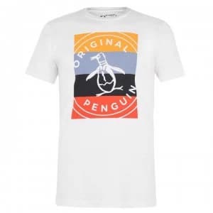 Image of Original Penguin Big Logo T Shirt - Bright White
