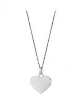 Image of Simply Silver Sterling Silver Personalised Engravable Heart Disc Pendant