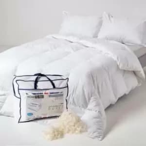 Image of Duck Feather and Down All Seasons Single Size Duvet - White - Homescapes