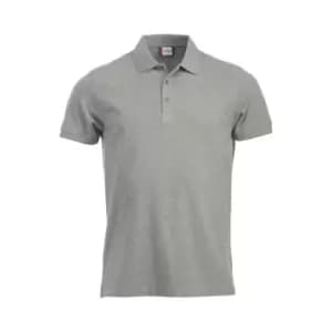 Image of Clique Mens Classic Lincoln Melange Polo Shirt (XL) (Grey Melange)
