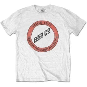 Image of Bad Company - Burnin' Through America Unisex Large T-Shirt - White