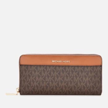 Image of Michael Kors Womens Jet Set Pocket Za Contntl - Brown