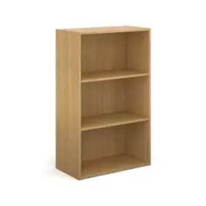Image of Contract bookcase 1230mm high with 2 shelves - oak