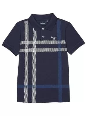 Image of Barbour Boys' Blaine Tartan Polo-Shirt - Navy - L (10-11 Years)