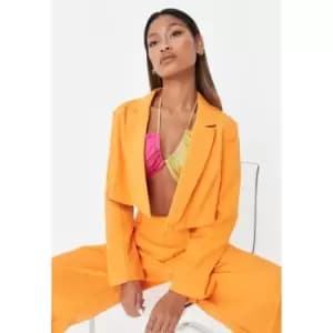 Image of Missguided Tailored Cropped Blazer - Orange