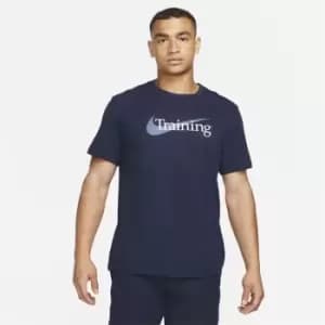 Image of Nike Dri-FIT Mens Swoosh Training T-Shirt - Blue