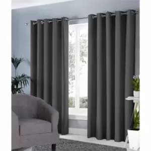 Image of Ground Level Groundlevel Blackout Curtains Charcoal 46X54