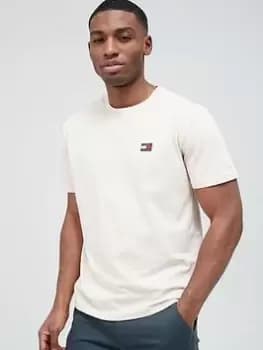 Image of Tommy Jeans Classic Tommy XS Badge T-Shirt - Beige , Beige Size M Men