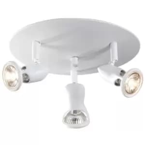 Image of Cristal New Flipper 3-Light Flush Mount 3xGU10 White