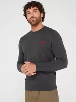 Image of HUGO San Cassius-c1 Jumper, Dark Grey, Size S, Men