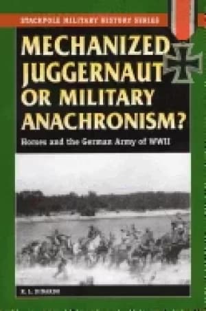 Image of mechanized juggernaut or military anachronism horses and the german army of