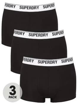 Image of Superdry Trunks (3 Pack) - Black, Size S, Men