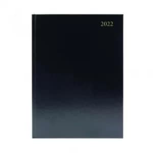 Image of Desk Diary 2 Days Per Page A5 Black 2022 KFA52BK22