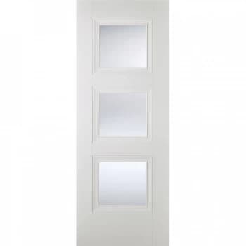 Image of LPD Amsterdam White Primed Glazed Internal Door - 1981mm x 686mm (78 inch x 27 inch)