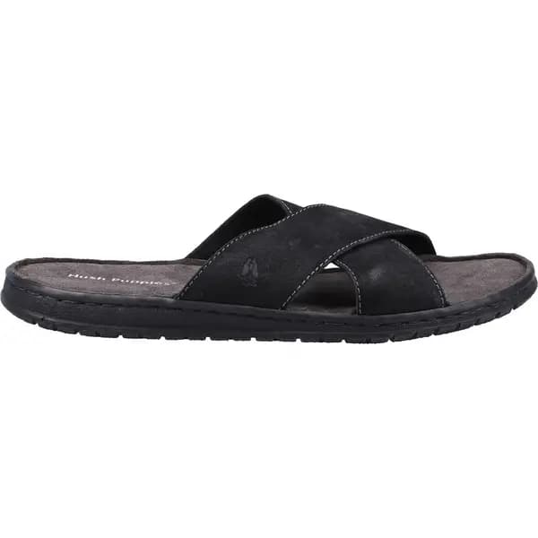 Image of Hush Puppies Mens Nile Lightweight Slip On Slide Sandals - UK 7 Black male GDE2460BLK7