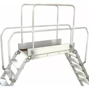 Image of Loops - 9 Tread Industrial Bridging Steps & Handle Crossover Ladder 0.9m x 0.5m Platform