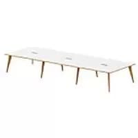 Image of dynamic Computer Desk Oslo OS6P16WHT White 4800 mm x 1600 mm x 730 mm