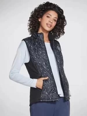 Image of Skechers Midnight Padded Gilet, Black/Navy Size M Women