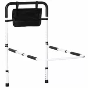 Image of HOMCOM Height Adjustable Safety Bed Rail White