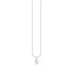 Image of Silver Pearl Necklace 45cm KE2076-082-14-L45v