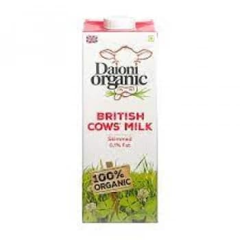 Image of Daioni Skimmed Organic British Milk - 1Ltr