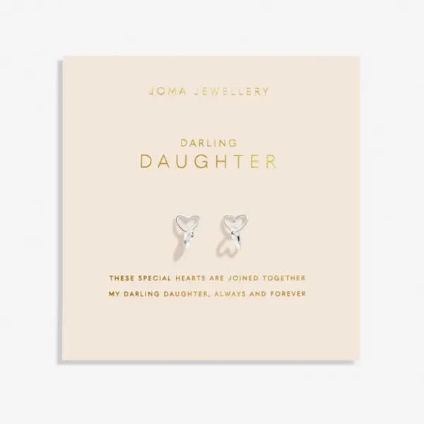 Image of Forever Yours Darling Daughter Silver Plated Earrings 6765