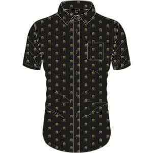 Image of Queen - Crest Pattern Unisex Large T-Shirt - Black