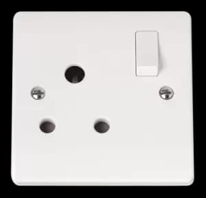Image of Click Scolmore Mode 20A Round Pin Plug Socket Polar White - CMA034