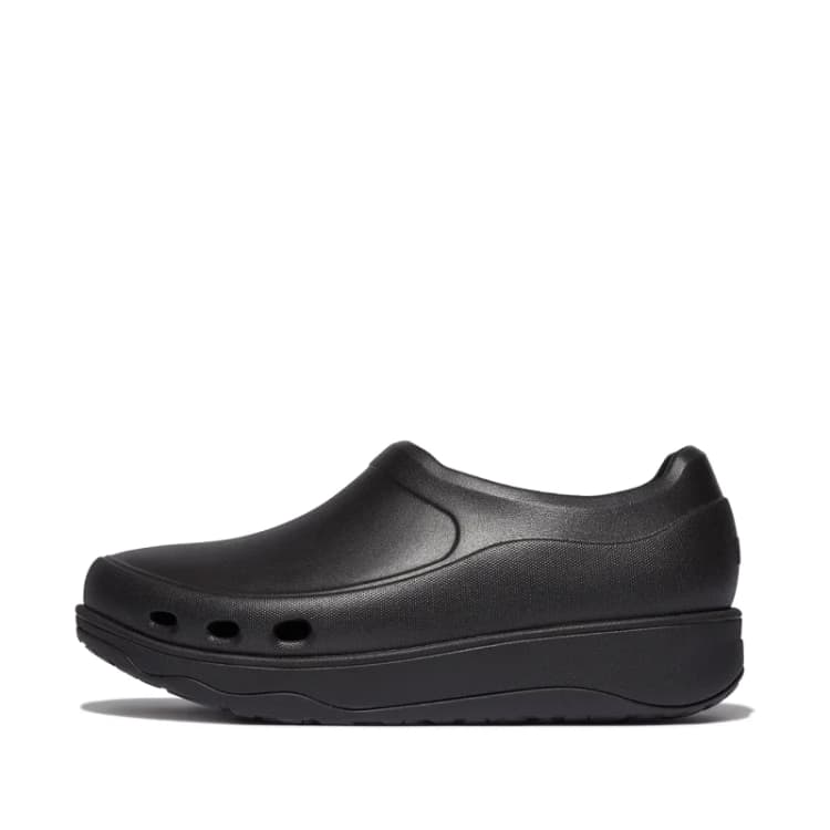 Image of Fitflop Womens Work High-Performance Professional Clogs UK Size 4 (EU 37) All Black FIT107-BLACK-4