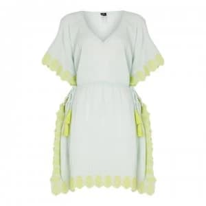 Image of Echo Echo Side Tie Kaftan - 330SEAFOAM