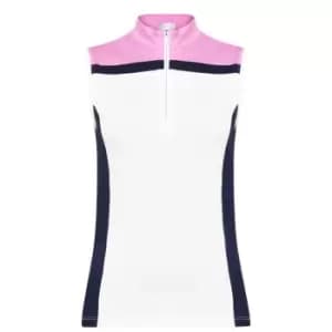 Image of Callaway quarter Zip Colour Block Vest - Pink