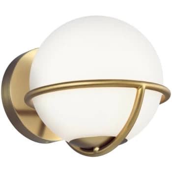 Image of Apollo 1 Light Wall Light, Burnished Brass, G9 - Elstead