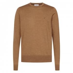 Image of Calvin Klein Superior Wool Sweater - Caramel Brown
