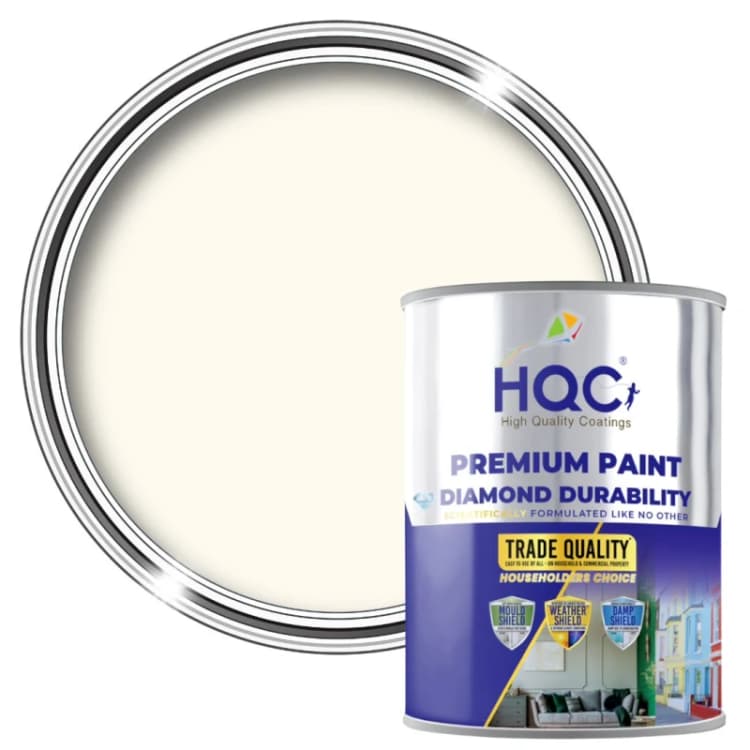 Image of HQC PAINTS Barn Paint - 5L - Best Exterior Wood Paint for Barns, Fences & Gates in White White Unisex 5L
