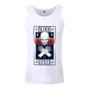Image of Grindstore Mens Blood Sucker Vest Top (L) (White)