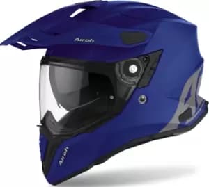 Image of Airoh Commander Color Motocross Helmet, blue Size M blue, Size M
