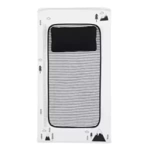 Image of Ickle Bubba Mono Mountains Deluxe Changing Mat Black and white