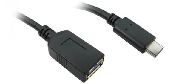Image of Cables Direct 1m USB 3.0 Male Type-C to Female Type-A Adapter Cable in