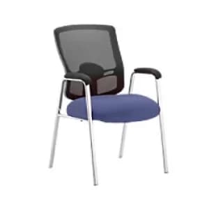 Image of Dynamic Visitor Chair Fixed Armrest Portland Seat Stevia Blue Fabric