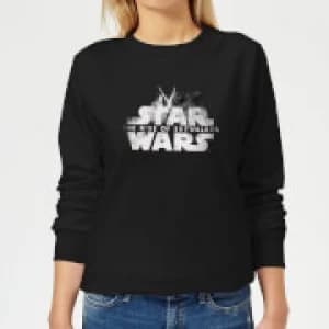 Image of Star Wars The Rise Of Skywalker Rey + Kylo Battle Womens Sweatshirt - Black