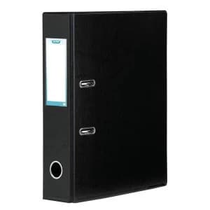 Image of Elba Foolscap Lever Arch File PVC Slotted 70mm Spine Black 1 x Pack of 10