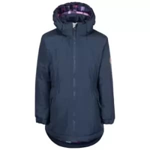 Image of Trespass Girls Bertha Waterproof Jacket (7-8 Years) (Navy)