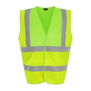 Image of PRO RTX Unisex Adult Sleeveless Hi-Vis Vest (3XL) (Hi Vis Yellow/Lime Green)