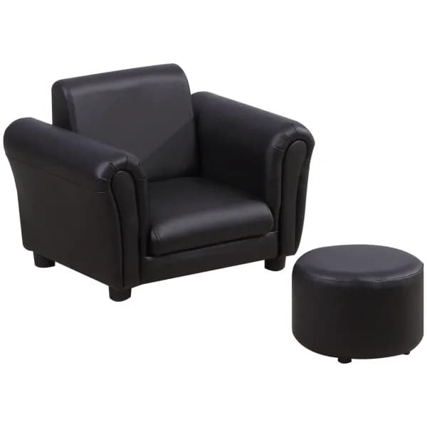 Image of Kids Sofa Children Chair Seat Armchair W/Footstool Playroom Bedroom