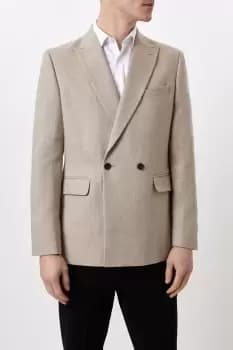 Image of Mens Slim Fit Basket Weave Blazer