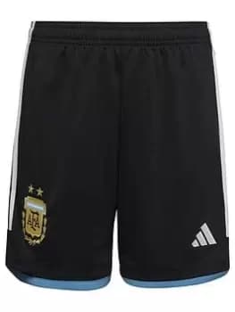 Image of Adidas Junior Argintina Home 22/23 Replica Short, Black, Size 11-12 Years