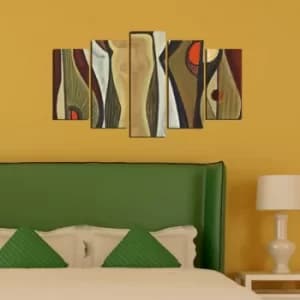 Image of 5ABSMDF-81 Multicolor Decorative MDF Painting (5 Pieces)
