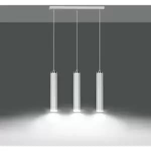 Image of Emibig Luna White Bar Pendant Ceiling Light 3x GU10
